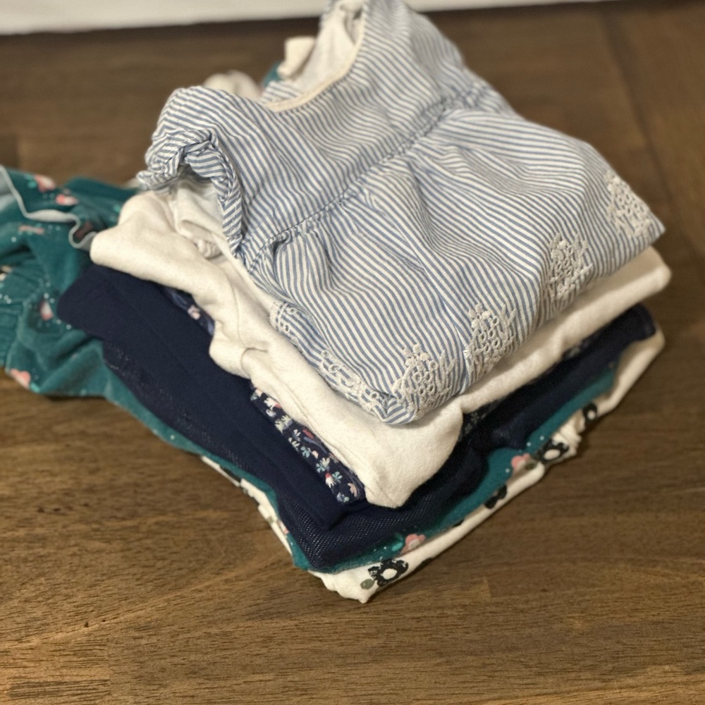 9MO BABY GIRL BLUE AND FLORAL BUNDLE